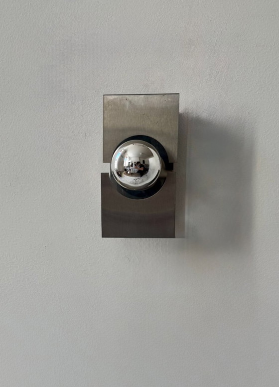 Image 1 of Applique vintage, metallo spazzolato, Francia, 1970