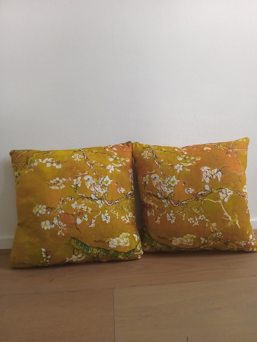 Dekorative Kissen, Van Gogh Blütenstoff – kussentjes, Textile, Canvas