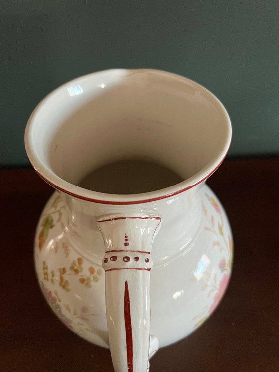 Image 1 of Porcelain and earthenware factory Ludwig Wessel Art Nouveau wash jug. Marked with Imperial Bonn and painted by hand.