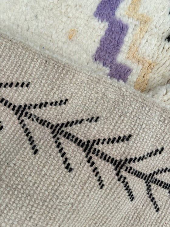 Image 1 of Marokkaans Beni Ourain-kleed 175x290 cm - Berberwoltapijt - Marokkaans vloerkleed - Handgemaakt tapijt - Marokkaans tapijt - Kle