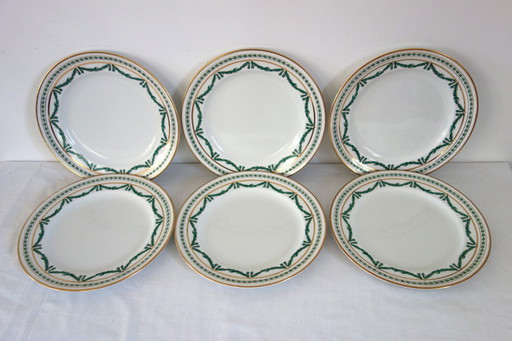 6 large dinner plates Winkle & Co Whieldon Road circa 1910