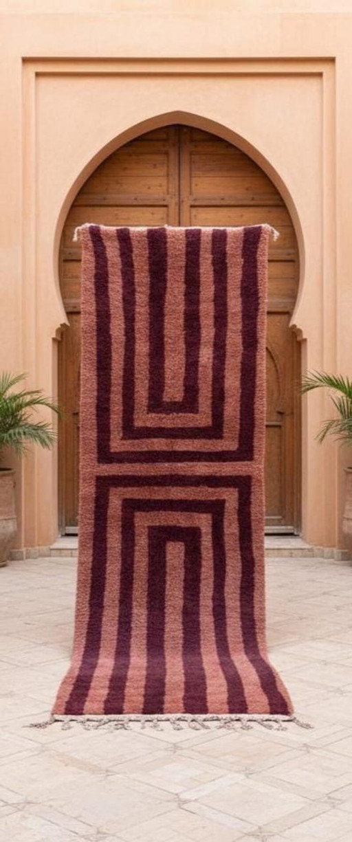 Handgeweven Berber halkleed van natuurlijke wol, 75/300 cm – Aime Té, vloerkleden en tapijten, Wool (photo 2 of 5)