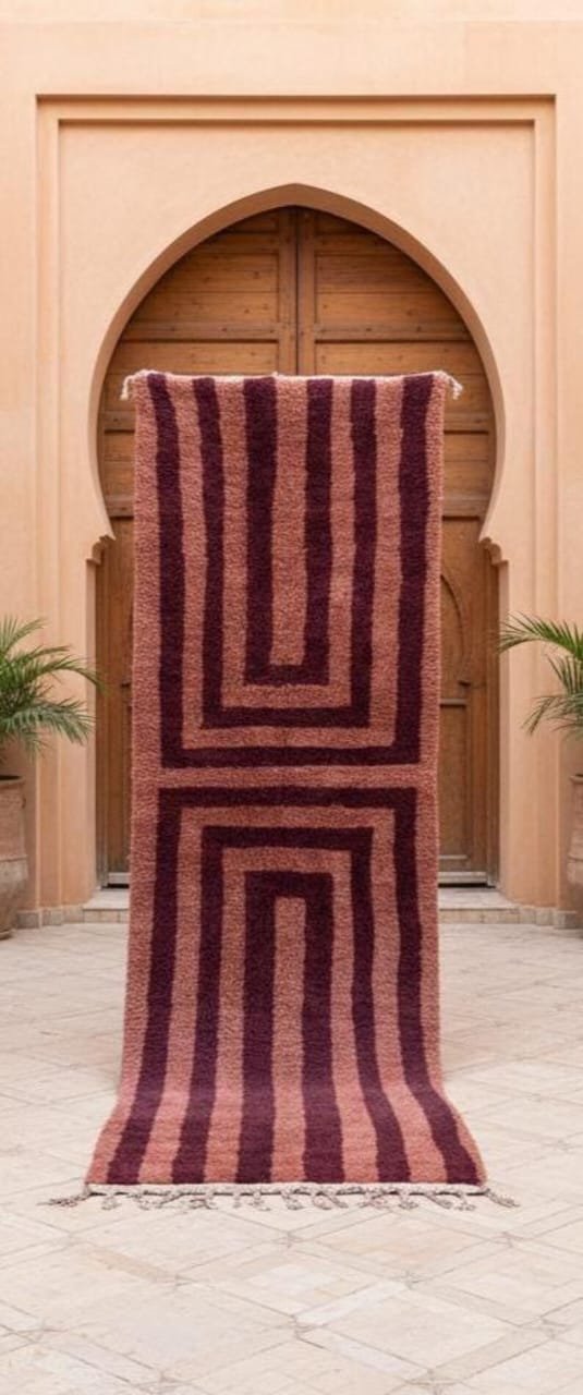Handgeweven Berber halkleed van natuurlijke wol, 75/300 cm – Aime Té, Vloerkleden en tapijten, Wool (photo 2 of 5)