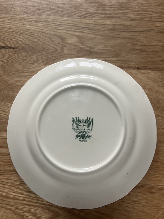 Image 1 of Frans Sarreguemines Transferschiff traf sich mit einem Bild von Napoleon und dem König von Ostenrijk. 