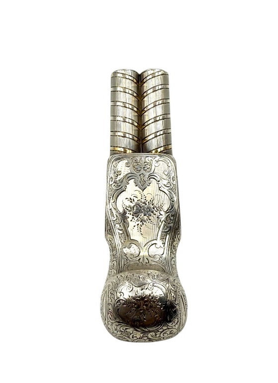 Gun-Shaped Silver Vermeil Snuff Cigarette Box, France, Early 20th Century – Decorative Objects (photo 16 of 17)