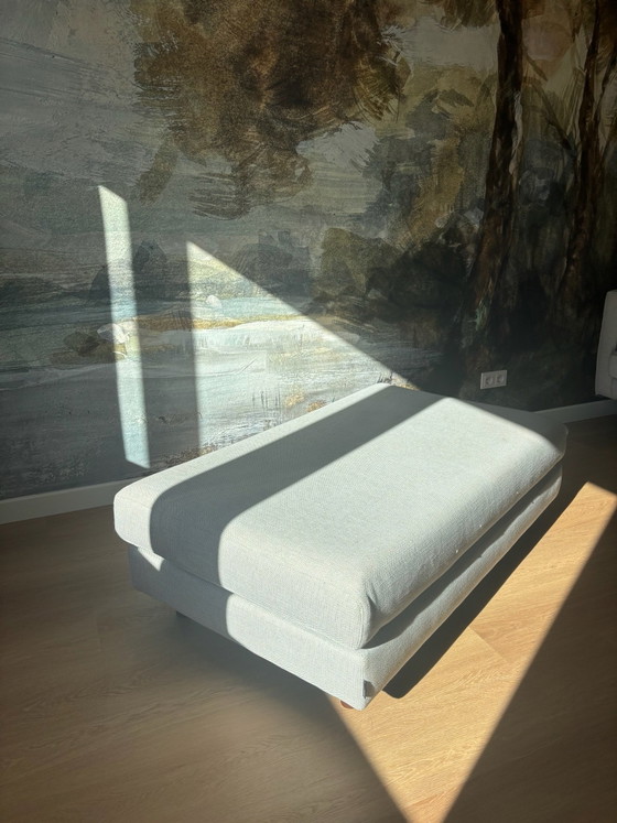 Divano 3 posti SOFACOMPANY Henry con pouf Douglas, Divani 2 posti, Cotone, Grigio (foto 6 di 8)