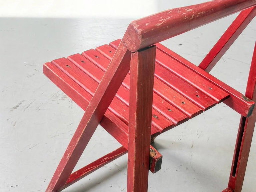 Chaise pliante vintage pour enfant Trieste, conçue par Aldo Jacober pour Alberto Bazzani, années 1960 – klapstoelen, Wood