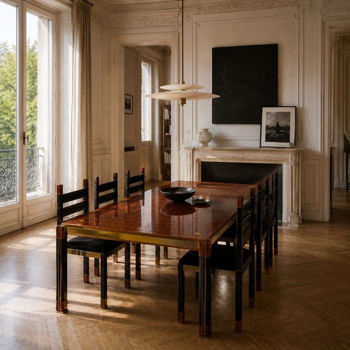Set da pranzo di Paolo Barracchia per Roman Deco Italy 1978