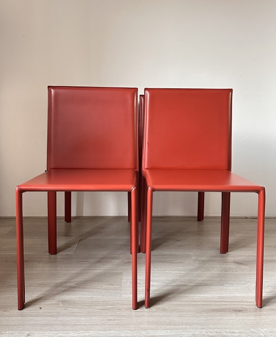 6x Kristalia Slim Design Esszimmerstühle – Leather (photo 8 of 13)