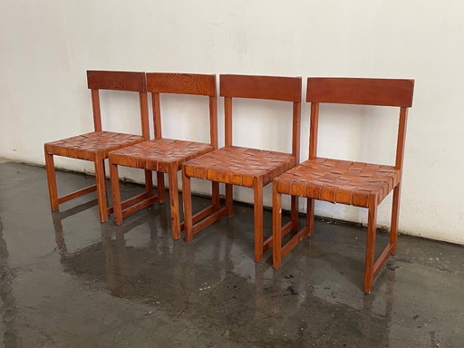 Set van 4 vintage Spaanse stoelen