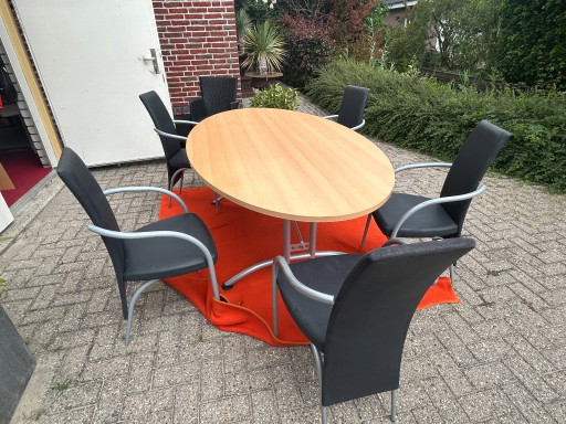 Vergadertafel Met 5 Stoelen – kaptafels, Metal