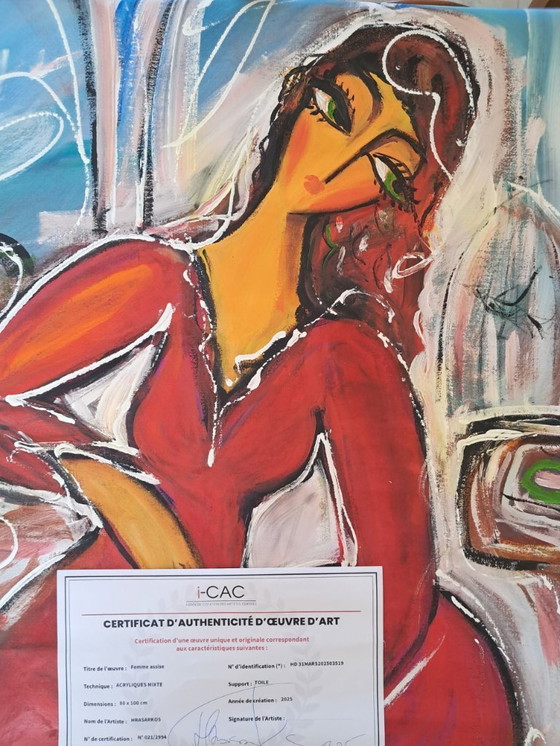Image 1 of HRASARKOS - Seated Woman - Artist's Canvas