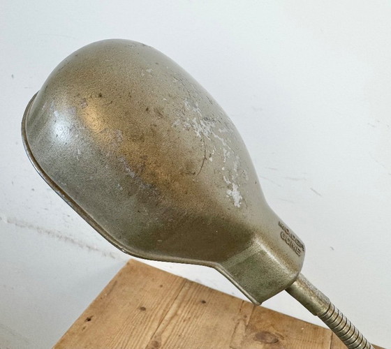 Image 1 of Lampada da tavolo vintage a collo di cigno grigia italiana di GCME, anni '50
