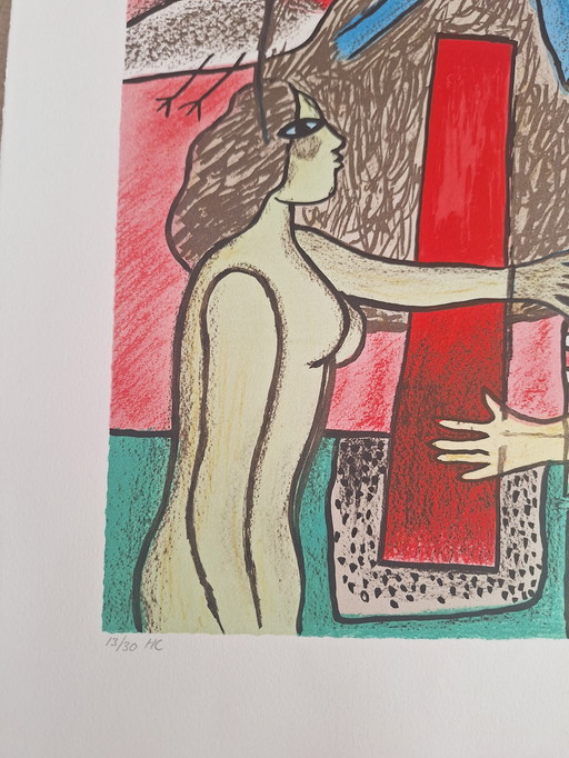 Sérigraphie Corneille « couple amoureux »