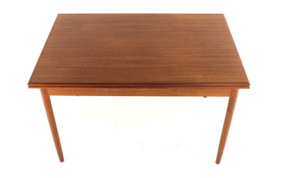 Vintage Danish Rectangular Extendable Teak Dining Table Restored – Wood (photo 15 of 15)