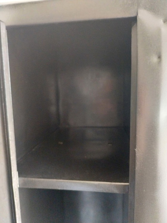 Image 1 of Vintage locker, old 2-door metal wardrobe, clothes rack