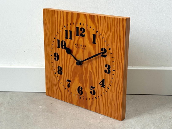 1x Vintage Grenen Houten Weimar Klok / Wandklok – Klokken, Wood (photo 3 of 5)