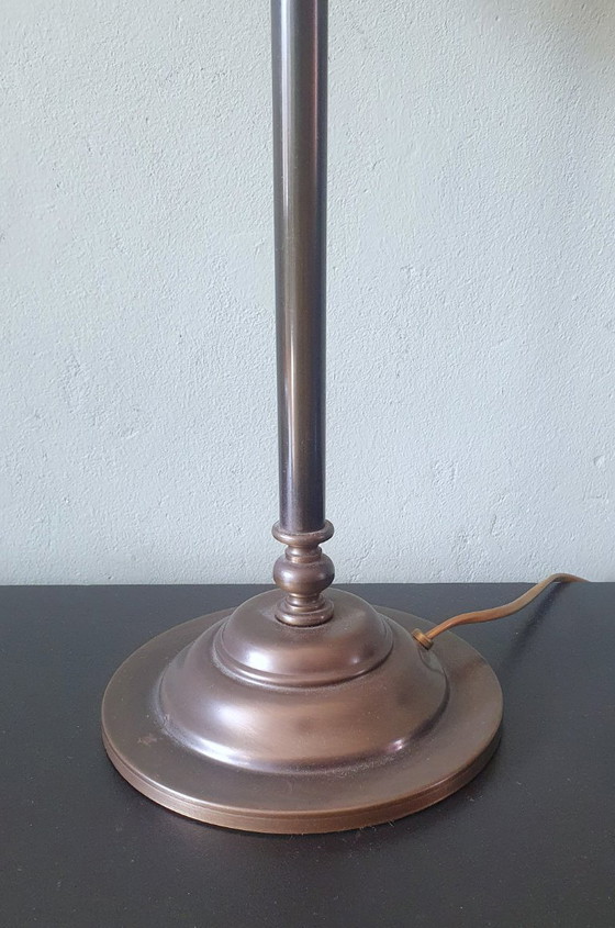 Image 1 of Vintage Art Deco style desk lamp with opaline glass shade