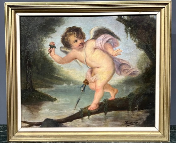 Painting "Cupid". Oil on canvas. – Paintings & Drawings (photo 7 of 7)