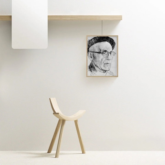 Image 1 of Alki - Hiruki stool 100% solid oak 