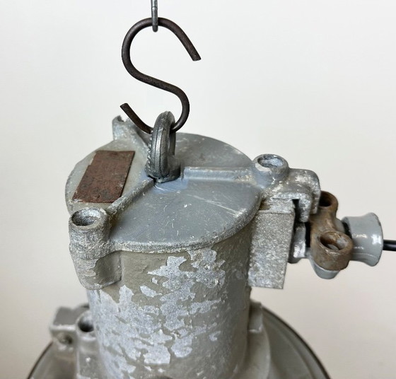 Image 1 of Industrial Grey Cast Aluminium Pendant Light, 1960s