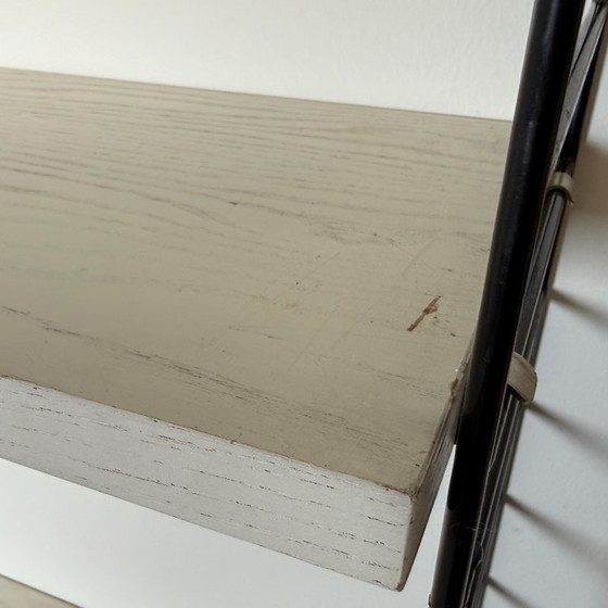 Image 1 of Vintage wall rack Nisse Strinning with 7 white shelves