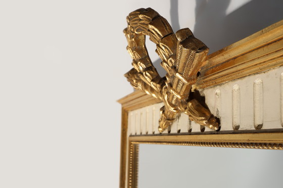 Image 1 of French Gild and Creme Framed Louis Philippe Style Mirror