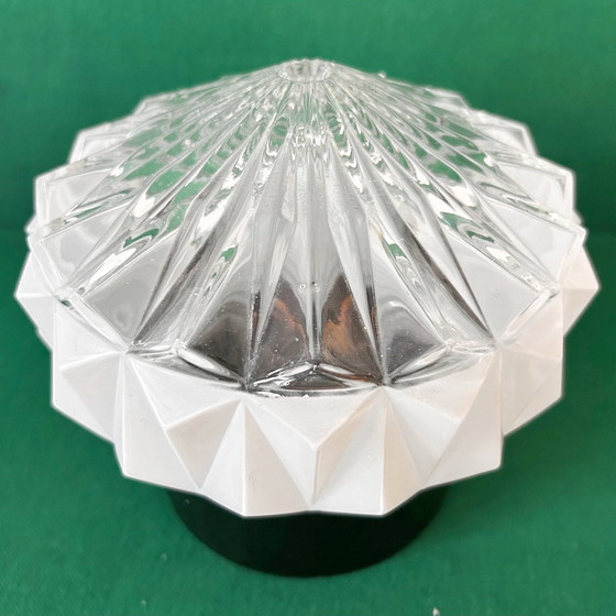 Image 1 of Vintage Art Deco ceiling lamp diamond shape 1930's