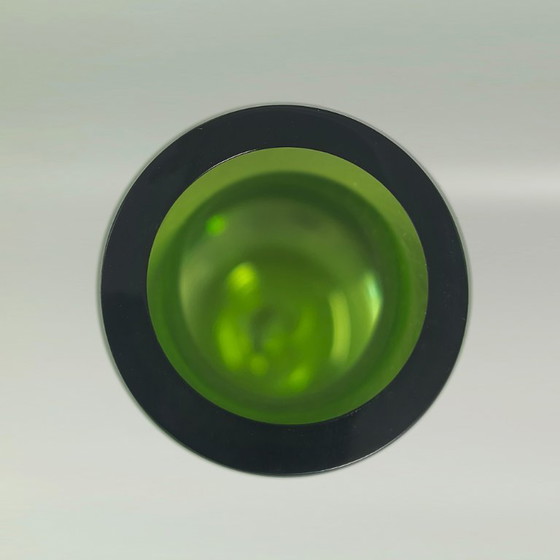 Image 1 of Mid-Century Modern V. Nason Murano Green Glass Vase, 1970s