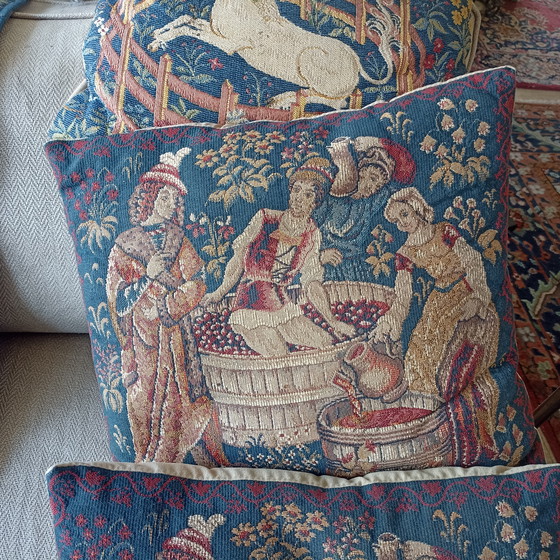 Image 1 of Esclusivo set di arazzi in 7 pezzi "Le Chant de la Vigne" – Marc Waymel (1988) – 66% lana