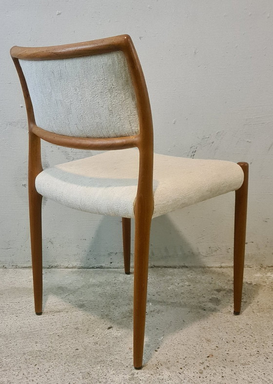 Image 1 of 5 Vintage, design stoelen. Niels O. Møller Danmark Model 80