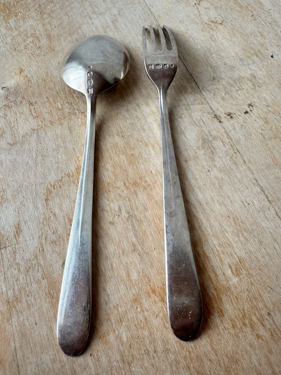 Solid silver dessert set - van Kempen & Begeer – Cutlery Sets (photo 5 of 7)