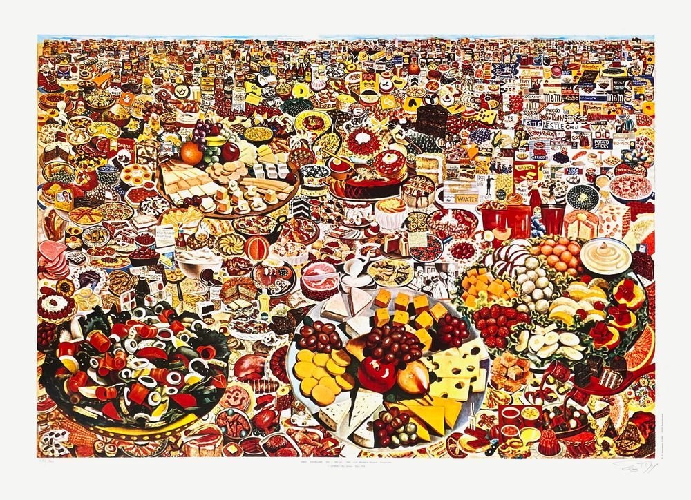 Gudmundur ERRO signed poster Foodscape 1974 | €185 | Whoppah