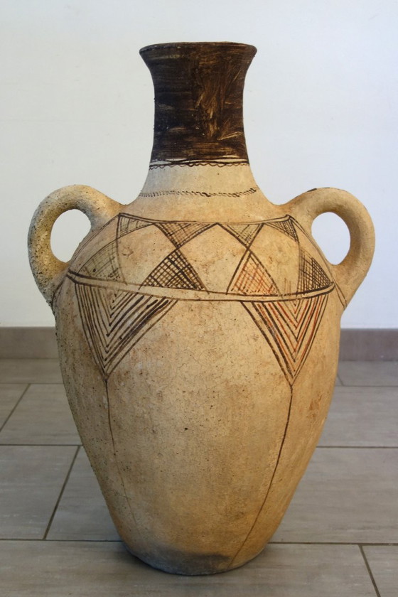 Großer Terrakotta-Krug aus der Rif-Region, Marokko, Höhe 70 cm – Dekorative Objekte, Other (photo 2 of 15)