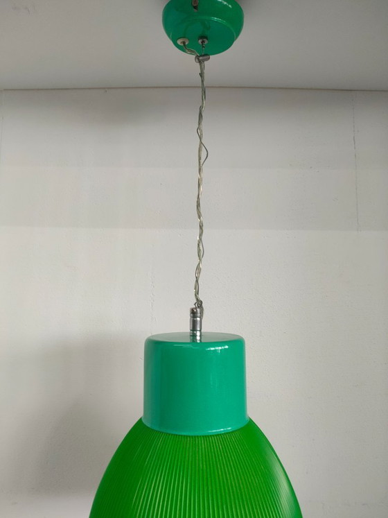 Image 1 of Lampada a sospensione retrò verde in plastica/metallo