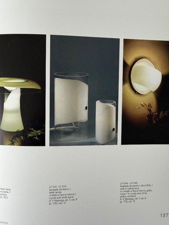 Image 1 of Carlo Nason for A.V. Mazzega LT213 Murano table lamp – white crystal glass design icon