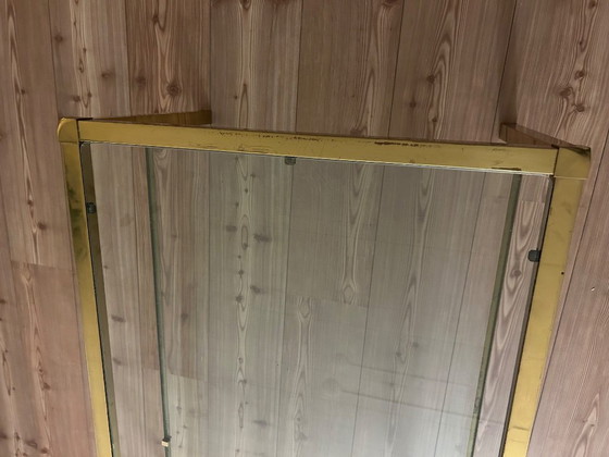 Image 1 of Hollywood Regency style coffee table in glass and gold