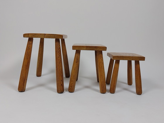 Image 1 of Set of 3 Brutalist Side Tables