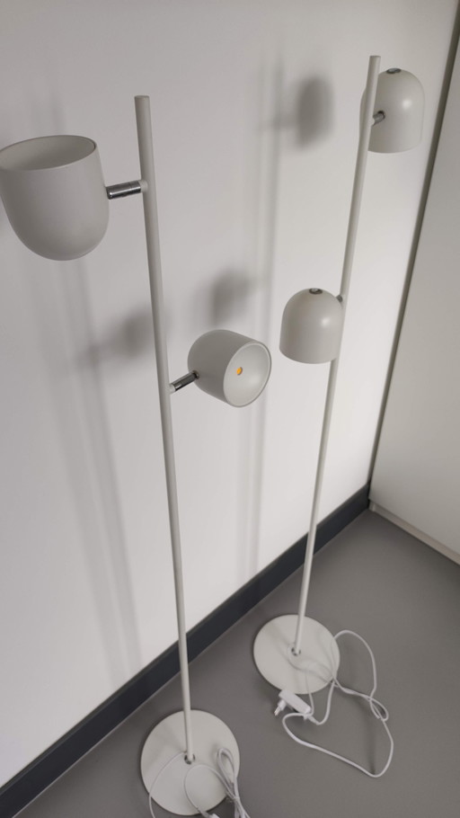 2x SKANSKA - Stehleuchte - LED Dimb. - 2x5W 3000K - Weiß