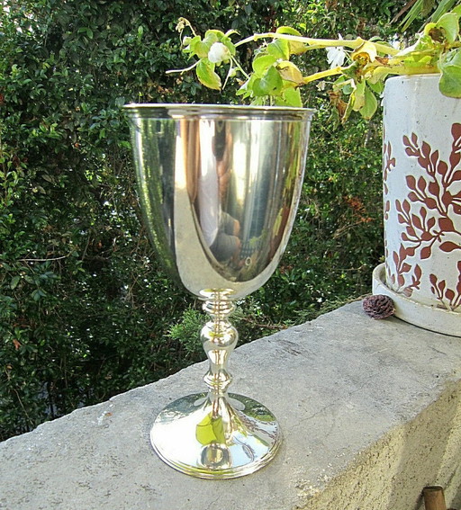 4 calices royaux Selangor vintage faits main en étain