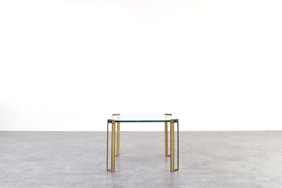 Image 1 of Tables basses Hollywood Regency en laiton et verre, par Peter Ghyczy, années 1970, lot de 2