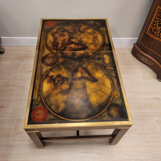 Image 1 of Mesa De Centro / Coffee Table “Mapa / Globo Terráqueo”, Maison Jansen, 1970 – Francia