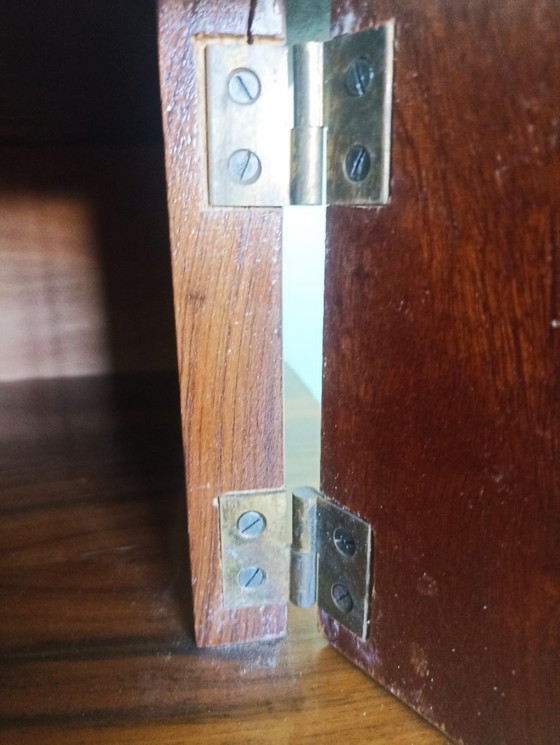 Image 1 of Frans, zeer zeldzaam, Mid -Century bijzetkastje (1947)- Uitstekende originele vintage staat.