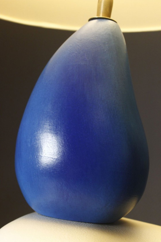 François Chatain - Large Pebble Ceramic Vintage Post-Modern Design Lamp 1990s, Table lamps, White (photo 7 of 12)