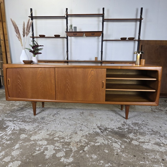 H.P. Hansen Danish Sideboard, Vintage TV Cabinet, Wall Unit – Wood (photo 4 of 15)