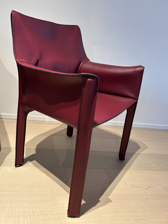 Image 1 of 4x Cassina stoelen bordeaux