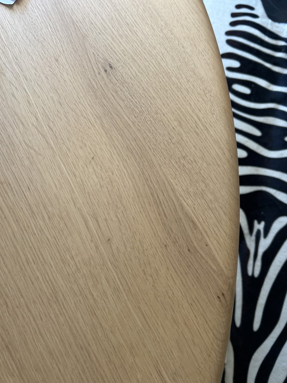 Unique round solid oak dining table – Wood, Metal (photo 3 of 5)