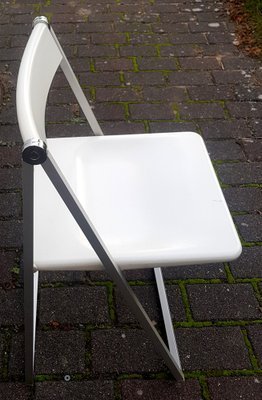 Image 1 of White Folding Chair By F. Hero & K. Odermatt For Interlübke, 1970S