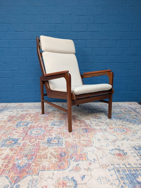 Poltrona Mid-century, Gelderland, Anni '60 – Poltrone, Legno, Cotone (photo 7 of 11)