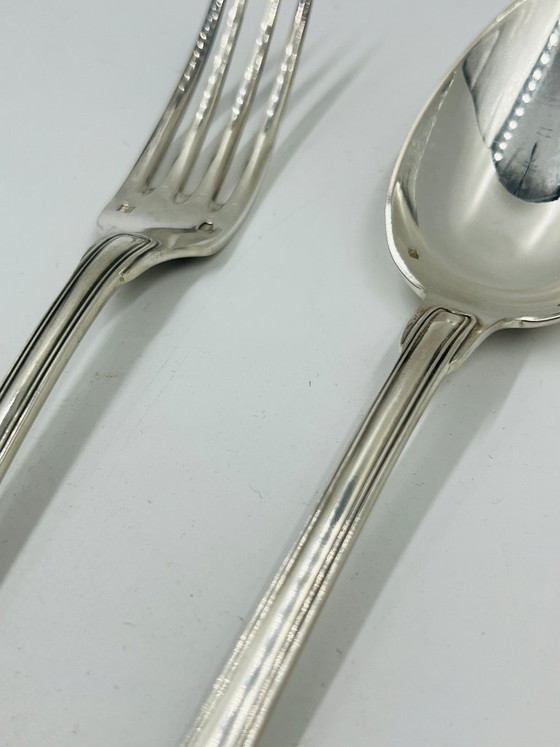 Besteckkassette versilbert Monogramm F.B – Besteckkassetten, Metall (photo 6 of 8)